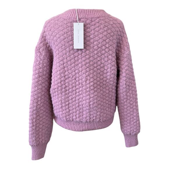 NEW LUSH NORDSTROM Women's Mauve Bauble Knit Sweater Size L - Picture 2 of 5